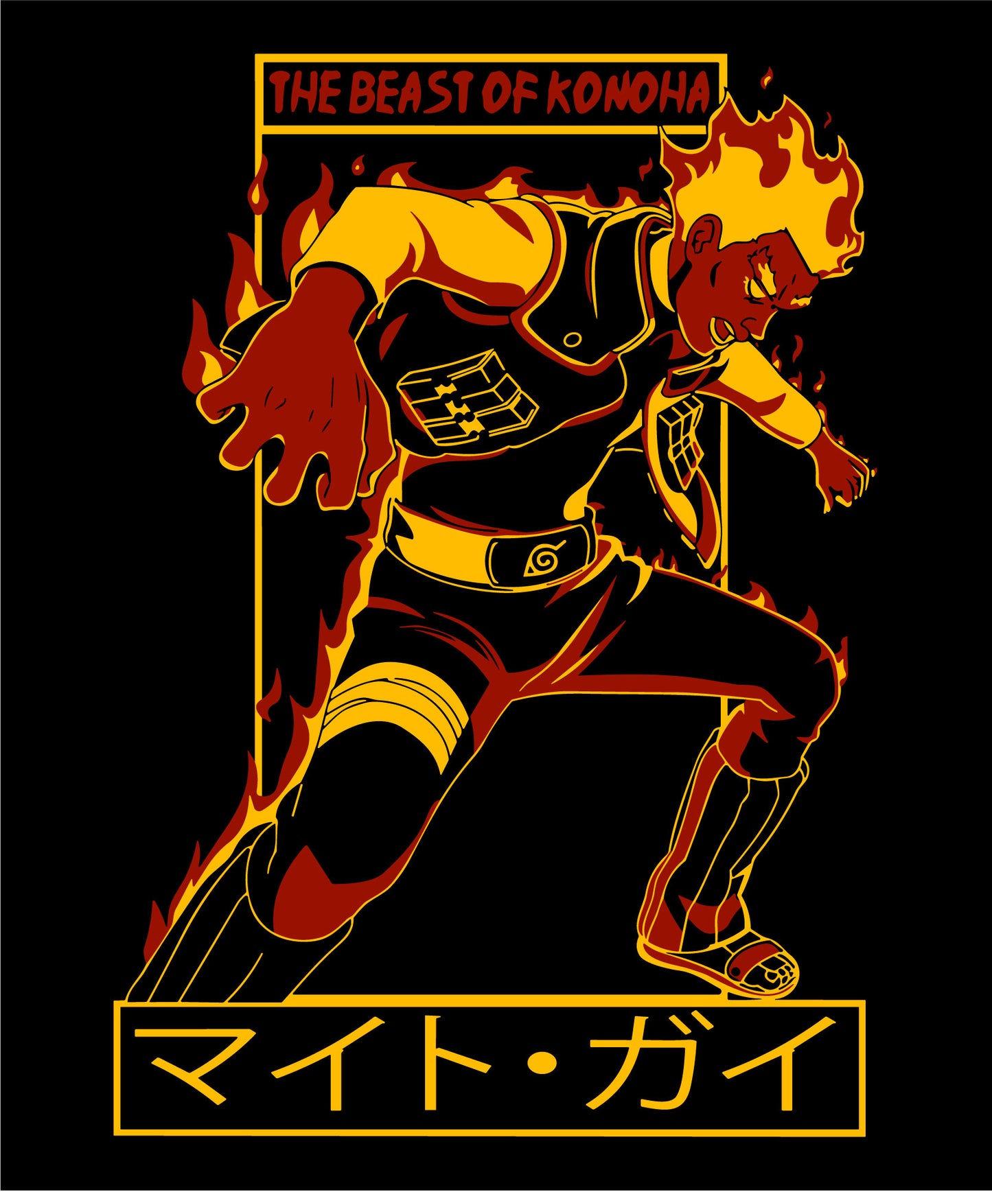 Might Guy, the "Beast of Konoha" from Naruto