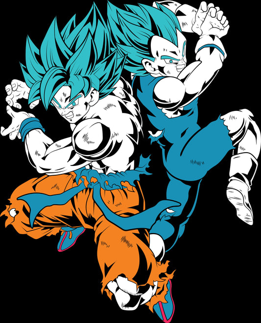 Dragon Ball Super Saiyan Blue Goku & Vegeta Custom